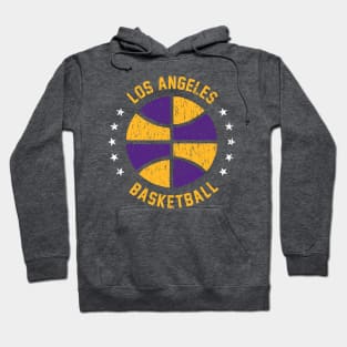 Retro Distressed Los Angeles Basketball Hoodie